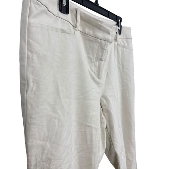 Ann Taylor Loft Womens Beige Khakis Chinos Ankle Cropped Pants Stretch Cotton 14 - Picture 4 of 16